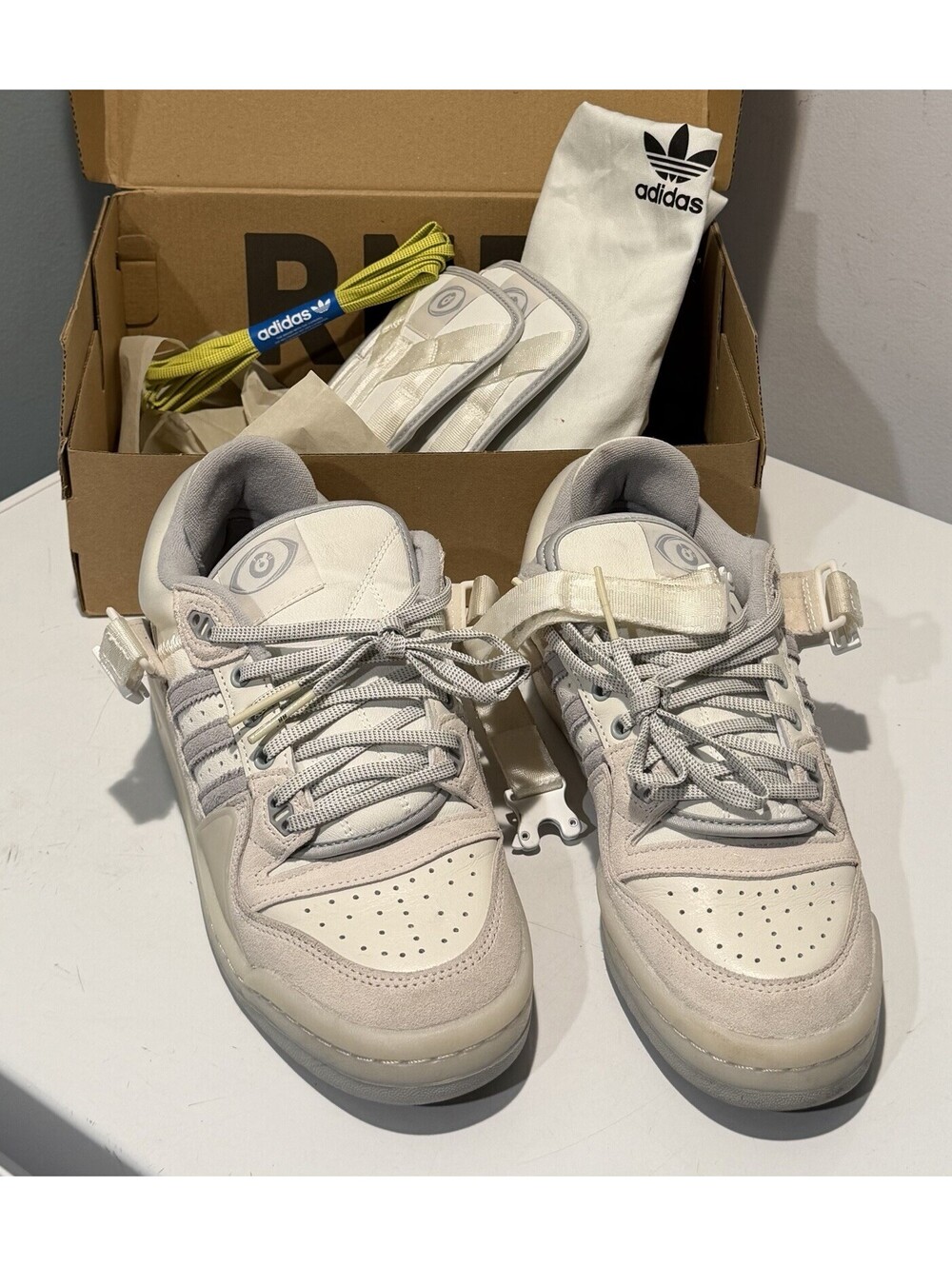 Mens Adidas Bad Bunny Forum Buckle Low Sneakers Size US 8